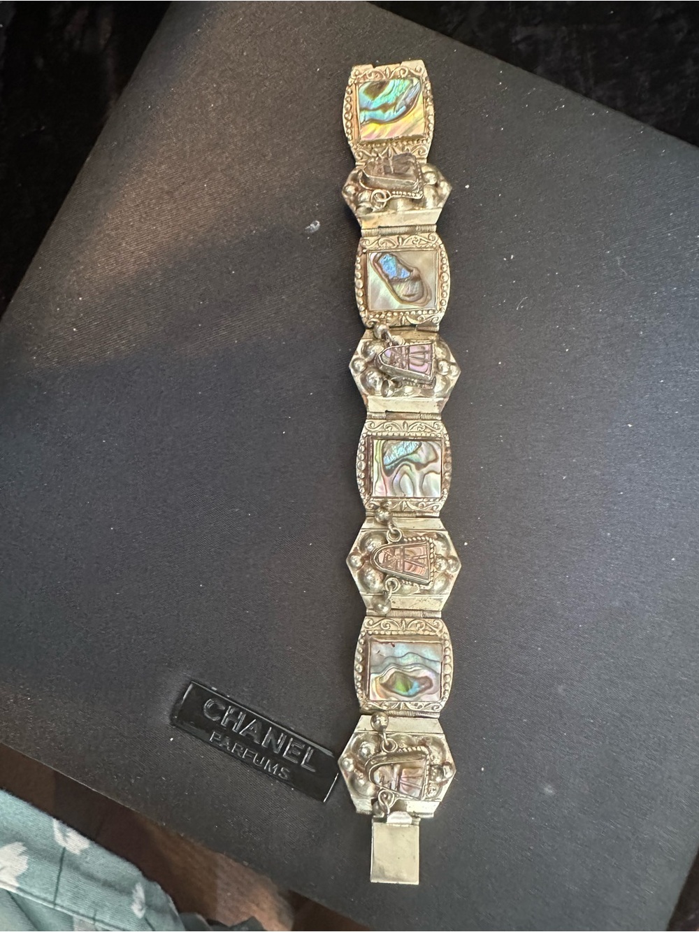 Taxco Sterling Silver Abalone Bracelet